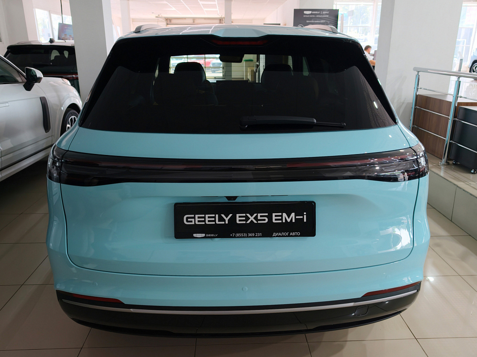 Geely EX5 Гибрид Макс EM-i, голубой